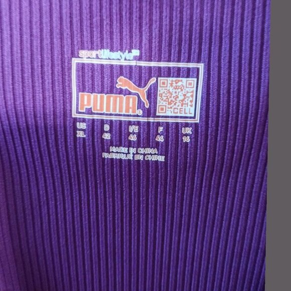 Puma Womens Purple Ribbed  Fitted DryCell Tank Top Purple Small - Picture 10 of 11